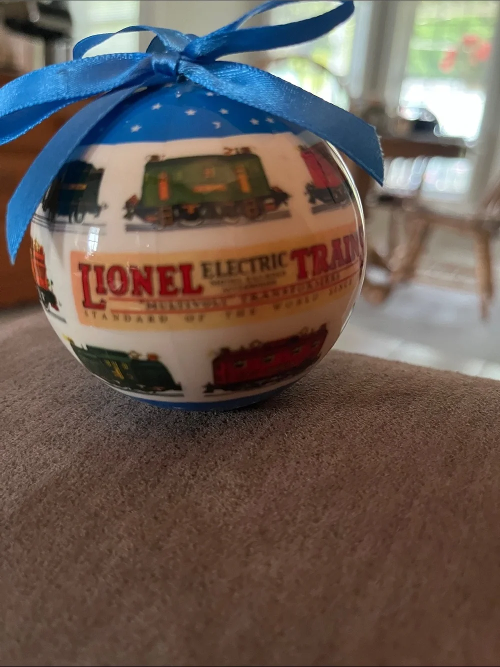 Lionel Holiday Train Ornament Set - Blue & Orange
